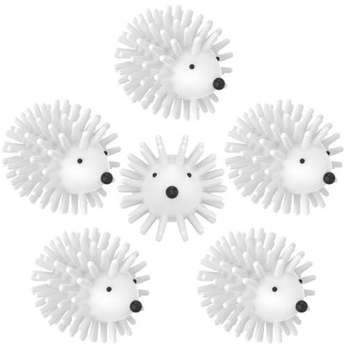Mamamax - Bola secadora de ropa para lavadora (6 unidades, bola de lavado de silicona, bola de erizo flexible, para casa mágica, bola de secado reutilizable, no tóxica, para limpieza de ropa de ropa