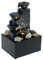 Indoor Tabletop Fountain Water Feature with LED Lights, USB Charging Desktop Waterfall Fountain, Sound Relaxation Creative Zen Meditation Fountain Decor for Table Office Home Bedroom(Style 1)