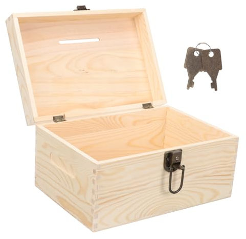 SEWACC Holzspendenkasten Mit Schloss Tragbarer Desktop-vorschlagskasten Für Spendensammlungen Und Stimmenauszählungen