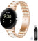 Gheper Bracelet de montre en résine métallique compatible avec Google Pixel Watch 3 41mm [2024] Bracelet de rechange en métal à ajustement rapide pour montre connectée pour femmes et hommes
