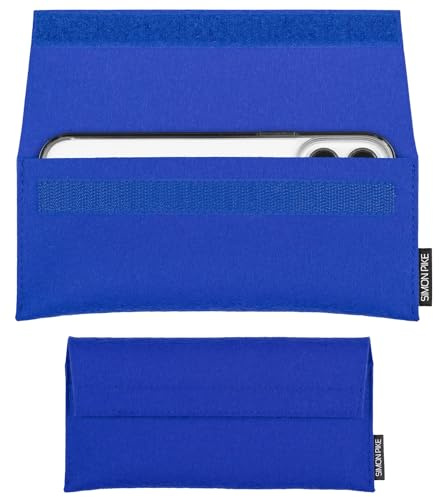 SimonPike Handyhülle passend für Samsung Galaxy A57 | A37 | A17 | A56 (Gr. S) | New York blau Filztasche aus Wollfilz Handy/Smartphone Tasche