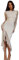 AOWVUTS Women Mesh Long Sleeve Dress Sexy Ruched Long Cocktail Dress Wrap Crew Neck Elegant Party Dress Ladies Ruffled Bodycon Maxi Dresses High Waist Slit Evening Dress Clubbing Dress White