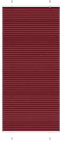 vidaXL Plissee Bordeauxrot 100x200 cm Stoffbreite 99,4 cm Polyester