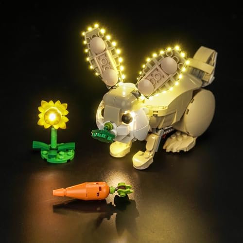 BrickBling Led Licht Set Kompatibel mit Lego 31162 Cute Bunny (Kein Modell), Dekorationsbeleuchtungsset Compatible with Lego Cute Bunny 31162 Kreative Spielzeug