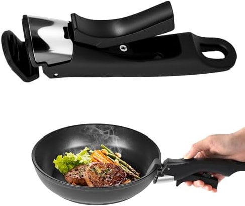 Kinberry Detachable Bakelite Handle, Anti-Scald Universal Pot Handles, Removable Pan Handle Non-Slip Replacement for Nonstick Cookware Stockpot, Frying Pan, Stockpot, All Cookware