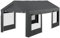SUBLXPoten Garagenzelt Carport 10' x 20' tragbare Carport-Garage, höhenverstellbares, Robustes Vordach mit 4 belüfteten Fenstern und 4 Rolltüren. Gartenunterstand Zeltgarage