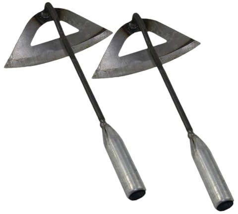 Knoruley Hacke, Landwirtschaftliche Werkzeuge, Spezielle Gartenhacke Aus Manganstahl, Handgeführte, Hohle Kleine Hacke, Unkrautjät-Artefakt, Langlebig, Einfach zu Verwenden