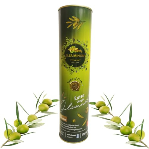Elea Minon Extra natives Olivenöl | 0,75 Liter - Kanister mit Ausgießer | von der griechischen Insel Kreta | Griechisches Olivenöl aus Kreta | Cold Pressed Extra Virgin Olive Oil