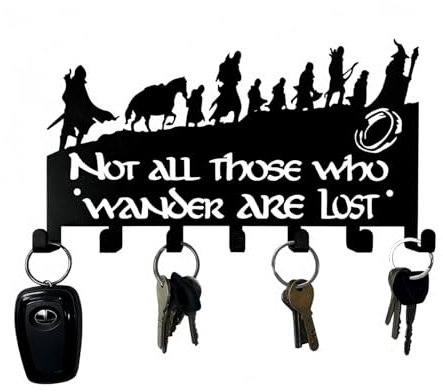 WexyHonMi The Rings Key Holder Hooks, Metal Coat Hook for Wall, Wall Mounted Key Organizer Hanger for Home, Lord of The Rings Decor (11'')