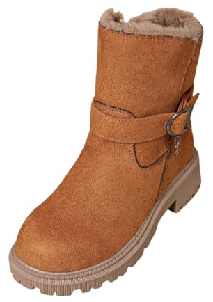Scarponcini Neve Donna Stivali Alti al Ginocchio Stivaletto con Tacco Calzino Scarpe da Trekking Stivaletti Platform Regalo per Ragazza