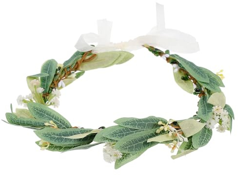 Künstlicher Olivenblattkranz Brautstirnband aus Gewebe, Verstellbar