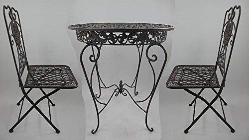 linoows Sitzgarnitur, Gartengarnitur, Gartenmöbel, 3-teilige Sitzgruppe in Antik Braun