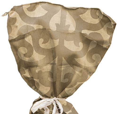 AFP Jutesack Pflanzen Bedruckt, Natur/beige, 60 x 80cm, 230g/qm Feste Qualität - Naturmaterial Winterschutz Rosen/Frostschutz Blumenkübel/Gartendeko / 2 Jutesäckchen gratis