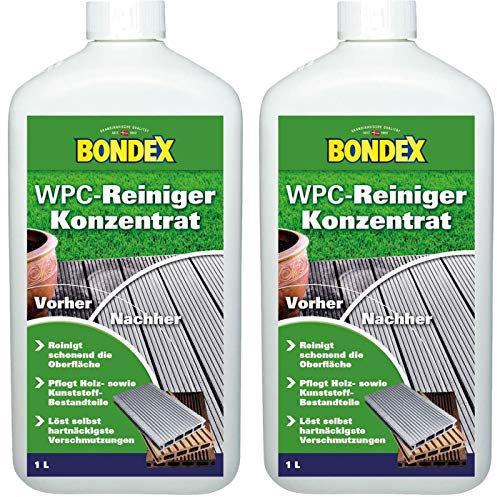 Gardopia Sparpaket: Bondex WPC-Reiniger Konzentrat 4168 Holz-Kunststoff-Reiniger, 2 x 1 Liter