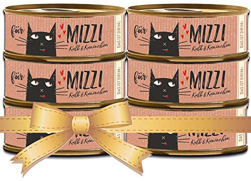Bubeck | Katzennassfutter getreidefrei | Katzen 6er Bundle (Kalb & Kaninchen)