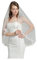 BEAUTELICATE Brautschleier Schleier Spitzenborte Für Braut Hochzeit Softtüll Weiß Ivory Lang Kurz Mit Metall Kamm 1 Schicht V83
