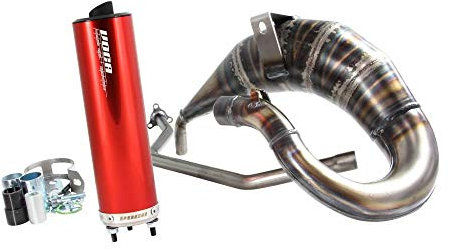 VOCA Topf 50 A Box Cross Rookie für Rieju 50 mrx, RR- HM 50 Furia (Durchgang oben – sil Aluminium rot)