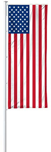 Vispronet® Nationalfahne 150x400 cm für Ausleger ✓ in Deutschland produziert ✓ versch. Materialien ✓ Hochformat (Multiflag®, USA)