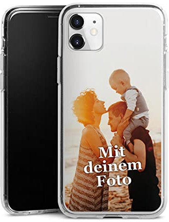 Silikon Hülle kompatibel mit Apple iPhone 11 Case transparent Handyhülle Selbst Gestalten Personalisieren Zum Anpassen