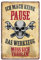 Blechschild Ich mache keine Pause - Metallschild für Werkstätte Werkstatt Firma Betrieb Arbeit - Retro Deko Schild für Handwerker Schrauber Mechaniker - lustiger Spruch Werkzeug Garage - 20x30cm