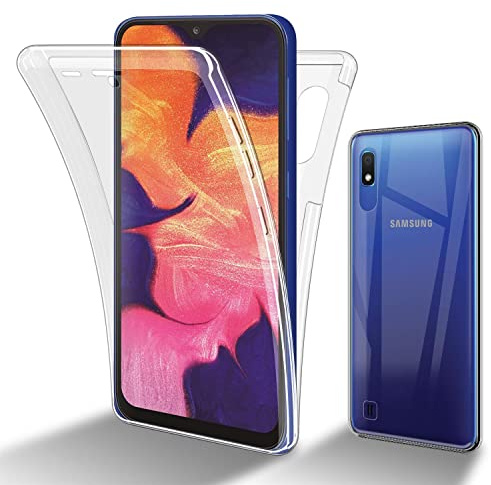 Cadorabo Hülle kompatibel mit Samsung Galaxy A10 / M10 Schutzhülle TPU Silikon Case 360 Slim Kratzfest Weiche Gummi mit Rundumschutz Case Hülle für Galaxy A10 / M10 in Transparent