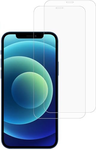 Panzer Schutz Glas kompatibel mit iPhone 12 [6,1] Displayschutzfolie, Schutzfolie [kein Glas] Nano-Tech 9H Glas Folie,100% Fingerabdrucksensor [2 Stück]