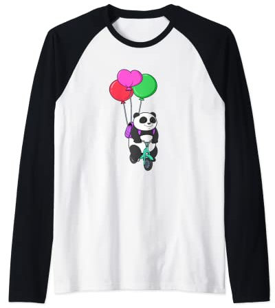 Radel Panda Bär Fahrrad Ballon Pedal Luftballon Radler Raglan