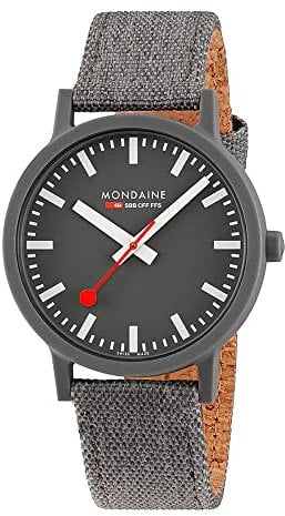 Mondaine Herren Analog Quarz Uhr mit Textil-Kork Armband MS1.41180.LH