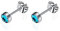 Artskin Damen-Ohrstecker Implantatqualität Titan Männer Mädchen Blauer Zirkon Ohrringe Hypoallergen Nickelfrei 5mm Kristall ohrringe Ohrschmuck Geburtstagsgeschenk