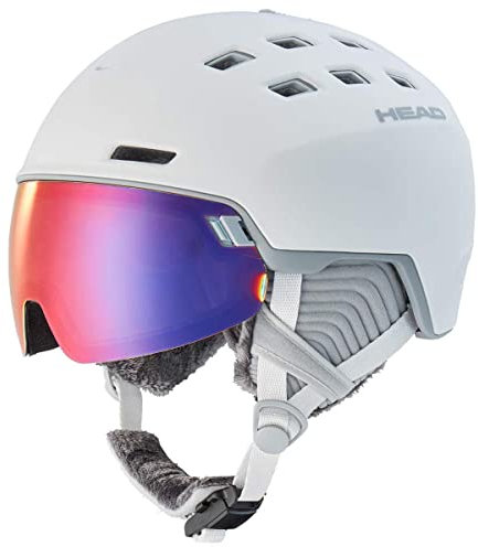 HEAD Skihelm Rachel 5K Pola White XS/S (52-55 cm) Alpinski Helm mit Visier Snowboardhelm