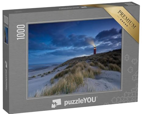 puzzleYOU: Puzzle 1000 Teile „Leuchtturm in der Abenddämmerung, Texel, Holland“ – aus der Puzzle-Kollektion Texel