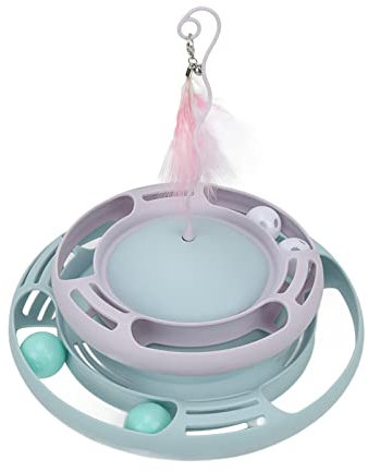 Turntable Kitten Toys Cat Turntable Cat Interactive Toy Attraktives Puzzle Turntable Kitten Toys mit Lustigem Cat Stick für Katzen