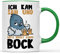 Kaffeetasse Ich kam sah und hatte direkt keinen Bock lustige Tasse, Farbe: grün