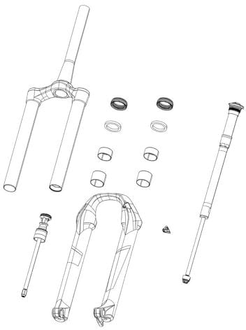 RockShox, FS SP LL Pike SELP 27B Dfb C1 Unisex Adult, Black, One Size