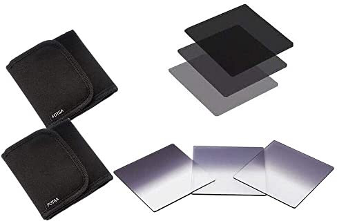 FOTGA 6 Stück 4 x 4 Neutrale Densität + Stufenweiser ND2 ND4 ND8 ND Filter + Schutzhülle Tasche Kit für Matte Box