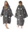 Dreamscene Star Handtuch Poncho Erwachsene – Saugfähiges Handtuchkleid, Badeponcho Erwachsene, übergroß und schnell trocknend – Surf Poncho Grau Einheitsgröße