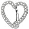 BSLVWG 14G Reverse Bauchnabelpiercing Chirurgenstahl Herz Piercing Bauchnabel Bananabells Klar CZ Bauchnabelpiercing Silber Chirurgenstahl Bauchnabel Bar Nabelring10mm Bar Länge Frau Schmuck
