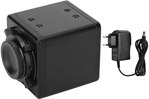 Natudeco Industriemikroskop Digitales Elektronisches Mikroskop Mikroskopkamera Maschinenkamera Gigabit-Ethernet-Kamera CCD-Kamera mit Aluminiumlegierung, Schwarz, LED-Lichtquelle