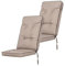 shivler Gartenstuhlauflage Gartenstuhl Auflage ÖKOLEINEN Stuhlkissen Stuhl Sitzauflage Kissen für Gatrenstuhle Sessel Sitzkissen (2 Stck., Beige)