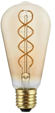 Bebulbs - LED-Glühbirne, goldfarben, Linie 5 V, Spiralgewinde, Edison-Glühlampe, ST64, 1,3 W, 80 lm, E27, 2500 K, dimmbar - B01