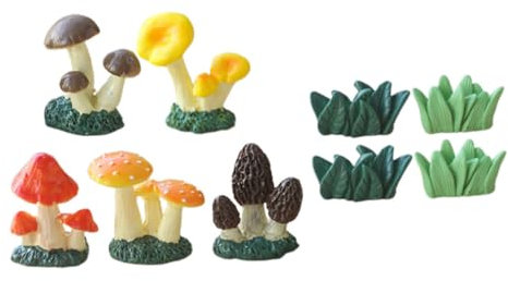 BESPORTBLE -landschafts-pilz-Ornament Pilz Topfpflanze Harz Gras Cluster Bonsai-Dekoration Layout Requisiten Kleiner
