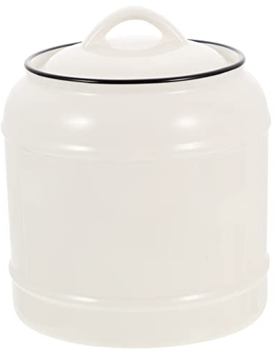 MAGICLULU Bocal de Rangement en Céramique 2200ml Blanc pour Thé | Finition sans Bavures, Nettoyage Facile, Fermeture Soignée, Format Simple Organisation Nette