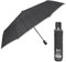 Reflektierender Regenschirm Herren Damen - Regen Schirm Windfest Robust Widerstandsfähig und Sturmsicher mit Glasfaser - Taschenschirm Auf Zu Automatik - Perletti Technology (Gestreift Schwarz)