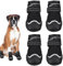 REESTBOO Hundeschuhe Pfotenschutz, 4 Stück Anti-rutsch Hundeschuhe Hundestiefel Pfotenschutz mit Reflektierendem Riemen und Klettverschluss, Pfotenschutz Schuhe für Große Hunde Winter, Schwarz (8#)