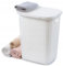 52L,50L,43L & 9L Plastic Slim Lid Bin Laundry Basket Clothes Washing Hamper Organiser Storage Container (50 Litre Knit Design Ivory White)