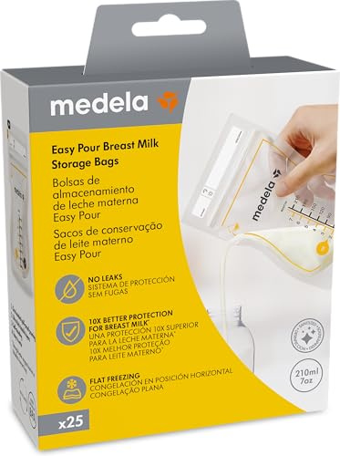 Easy Pour Medela - Bolsas de almacenamiento de leche materna, 25 unidades