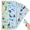 flauschige Filzsticker mit Katzen- und Pfotenabdruckmustern | 4 Bögen | weich | selbstklebend | vielfältig verwendbar | Ideal für Basteln, Scrapbooking und Schulanfang | Jolly Stickers®