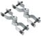 Qianly Two Sets Chain Link Fence Hinge Kit Outdoor Gate Hardware for Chain Link Fencing