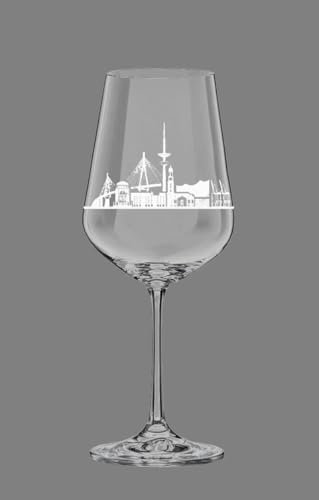 SL. Geschenke Weinglas mit Designs (Hamburg)