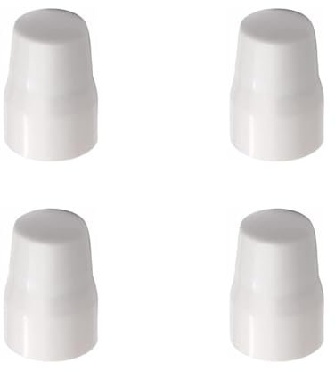 White Plastic Radiator Valve Tops Radiator Caps Universal Push-Fit Replacement Valve Covers Plastic LockShield Pack of 4